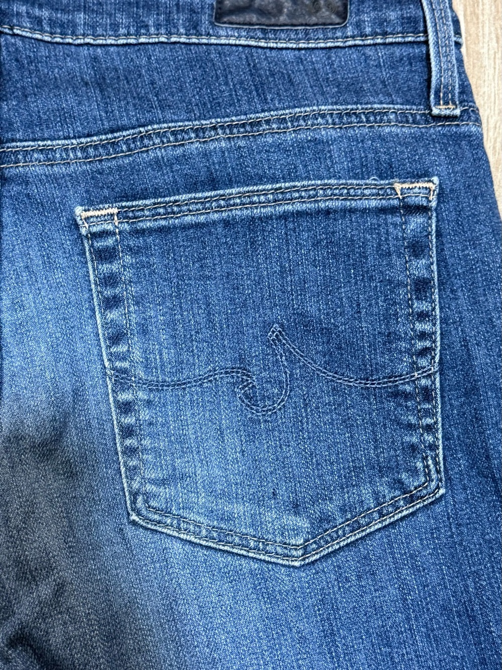 AG Stevie Straight Leg Jeans High Rise Distressed Ankle Blue Wash Size 28 - Picture 8 of 15